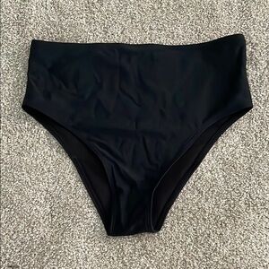 NWOT Shein High-Waisted Black Bikini Bottoms